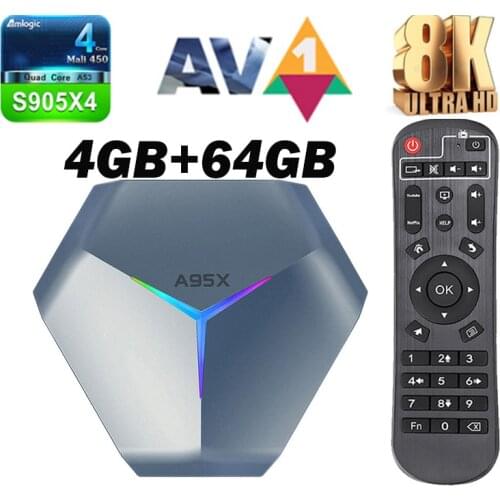 A95X S905X4 Smart TV Box Android 10 TV Box 2.4G/5G wifi Support 8K 3D Youtube Google Play 4G 64GB 128GB Set Top Android TV Box