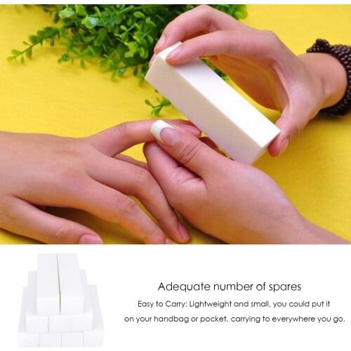 12PCS Four-Faced Abrasive Grit Sponge Nail Buffers Block Grinding Polishing Manicure Nail Art Tools
