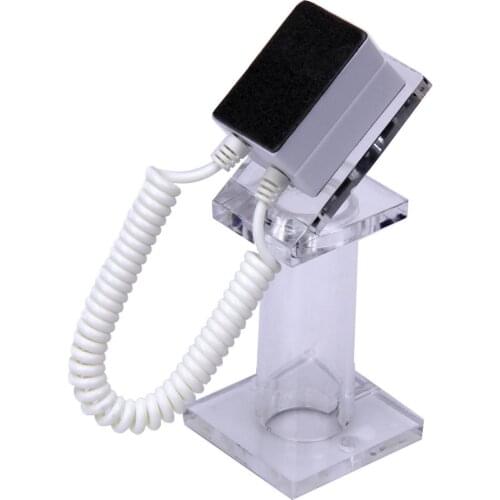 Acrylic Mobile Cell Phone Security Display Stand Oval-shaped Anti-theft Security Mobile Phone Display Stand Holder Spring