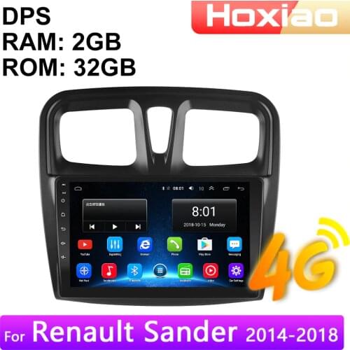 4G Android 2 Din Car Radio multimedia video player For Renault Logan 2 Sandero 2 2014 2015 16 17 18 19 navigation GPS audio 2din