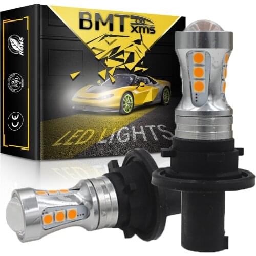 BMTxms Vehicle Turn Signal Light Canbus PH24WY SPH24 LED Car Lighting White Amber For Audi Cadillac GMC Lincoln Saab Bright