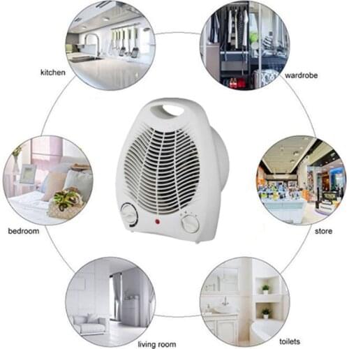 CPDD Electric Space Heater Fan- Indoor Heater 1000W/2000W Adjustable Thermostat Ceramic Electric Heater Air Heating Space