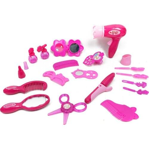 Girls Beauty Hair Toy Children Simulation Cosmetology Salon Toys Suit Girl Ornaments Dressing Makeup Children Pretend Play Toys
