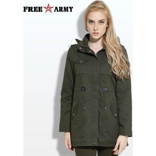 Женские двубортные тренчи Free Army China At AliExpress