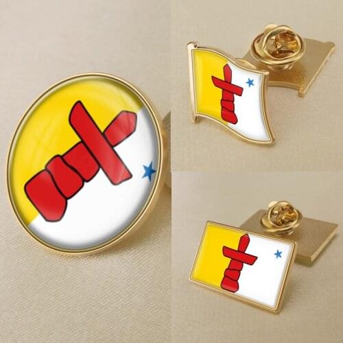 Nunavut of Canada Flag National Emblem Brooch Badges Lapel Pins