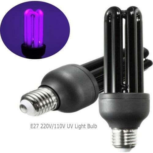 Hot 220V E27 40W UV Light Bulb UV Ultraviolet Fluorescent CFL Light Bulb Spiral Violet Lamps Lighting Enegy Saving Black Light