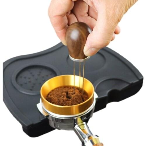 Coffee Tamper 58Mm Solid Wood Handle Needle Coffee Press Barista Tools Needle Type Coffee Distributor Leveler Tool Kitchen Tools