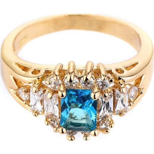 KCJZ-035 Crystal Rings For Women Multicolor Rhinestone Stainless Steel Wedding Female Teen Jewelry