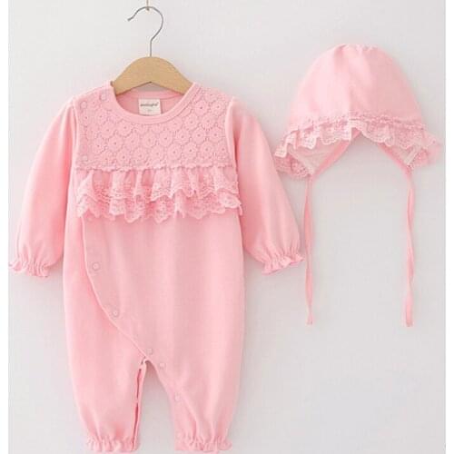 Emotion Moms Pretty Baby Rompers Cotton Newborn Baby Girl Clothes Single Breasted Full Sleeve