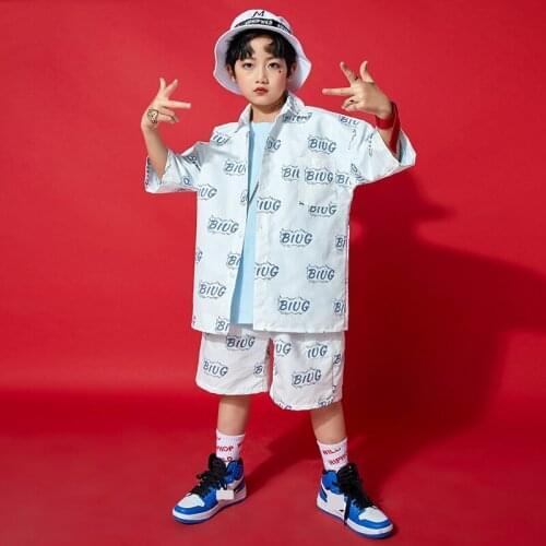 Childrens Dancewear Hip Hop Dance Costume Rave Street Outfit Street Cheerleader Uniform Stage Costume Festival Clothing DL7908