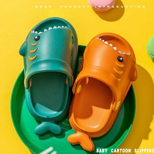 Shark Summer Childrens Slippers Rainbow Shoes For Kids Toddler Baby Outdoor EVA Cartoon Print Cute Flat Heels Beach Sandals
