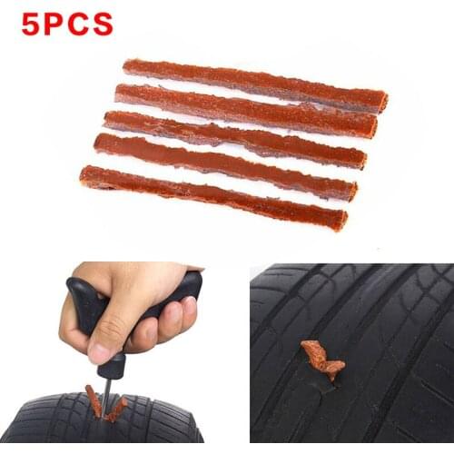 5pcs Car Motorcycle Tyre Tubeless Seal Strip Plug Tire Puncture Repair Tool Kit