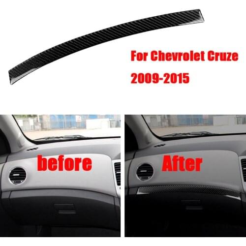 For Chevrolet Cruze 2009-2015 Accessories Carbon Fiber dashboard Trim Sticker Center console Co-pilot table Cover Car styling