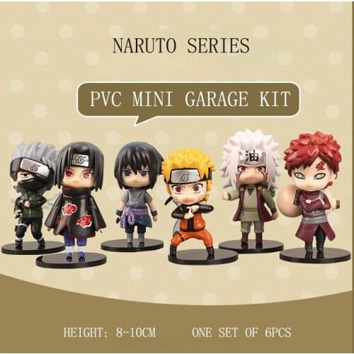 2021 New 6pcs / Set Of Second Generation Naruto 10cm Mini Animation Character Modeling Pvc Fashion Ornaments Childrens Toys
