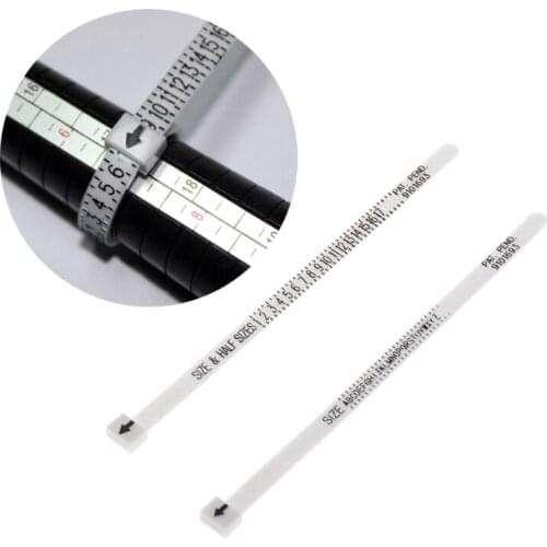 Ring Sizer Scale Gauge Finger Stick Mandrel Measurement Jewelry Tools Check Size