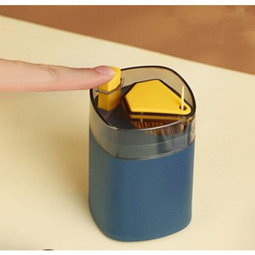 Automatic Toothpick Holder Container Wheat Straw Kitchen Toothpick Bottle Toothpick Box Container Dispenser Holder