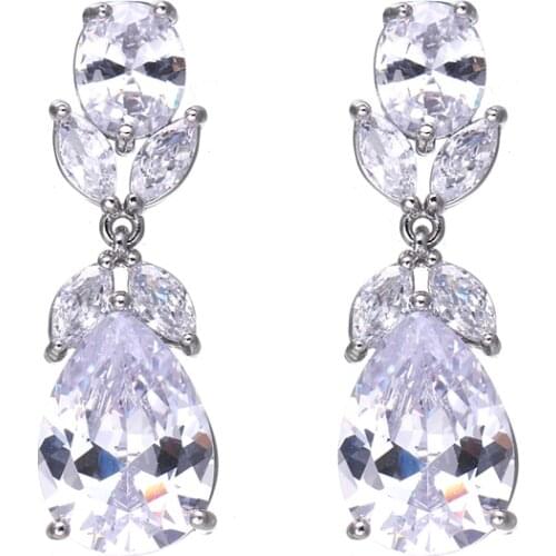 Bettyue Shiny Cubic Zircon Earring Three Color Choice For Women&Girls Fashion Jewelry In Wedding Party Delicate Ornament
