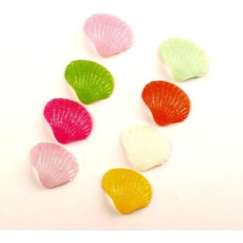 20Pcs 29x23mm Mixed Bright Resin Shell Cabochon Flatback Decoration Crafts Embellishments For Scrapbooking Diy Accessories