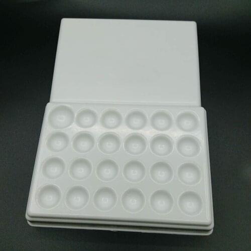 Dental lab 24 Slot plastic Palette Watering Plate mixing plate stain powder mixing tool