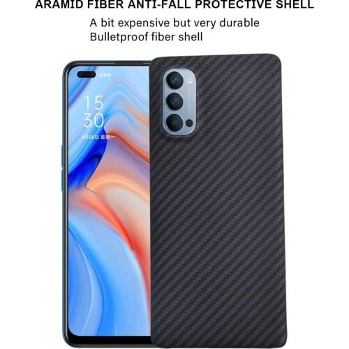 Sunlike 3K Carbon Fiber Phone Case For OPPO ACE2 Reno4 Reno4 Pro Ultra-Thin Anti-Drop Business Phone Case