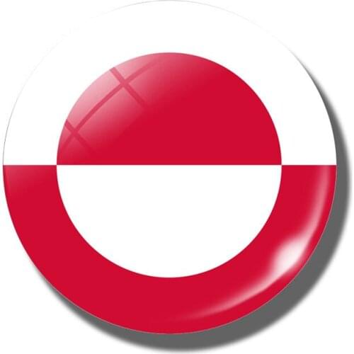 Greenland Flag Souvenirs Fridge Magnet for Refrigerator Handmade Kalaallit Nunaat Crystal Glass Cabochon Magnetic Stickers Decor