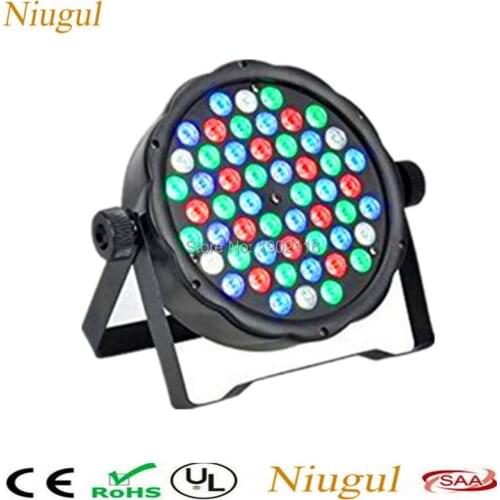 54X3W LED Par DJ Par LED RGBW Wash Disco Light DMX512 Controller LED Par Light Strobe Home Party Strobe Dimming Effect Projector