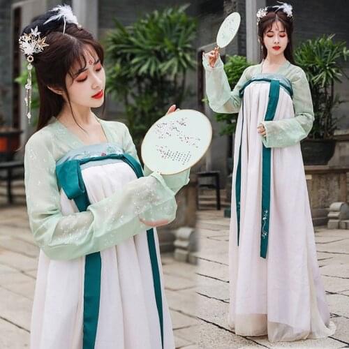 Chinese Traditional Women Hanfu Dress Fairy Princess Dresses Hanfu Folk Dance Clothing Tang Dynasty Ancient Costume