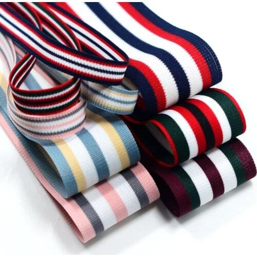 Korean-style 5yard Stripes Knitted DIY Hair Accessories Hairband Barrettes Decoration Material Clothing Multi-color Ribbon 002