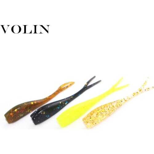 VOLIN 20Pcs Trout Fishing Lure 50mm 0.9g Silicone Bait Soft Artificial Fake Bait Fishing Baits Shad Wobblers Swimbait