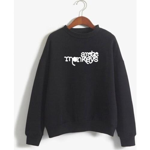 Autumn Winter [Arctic MONKEYS] Printed O-neck Sweatshirt Long Sleeve Pullovers female Hip Hop Skateboard SweatshirtsAutumn Winte