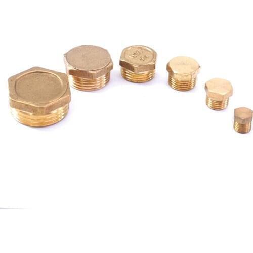 1pc M24 M26 M27 M30 M33 Male Brass Pipe Countersunk Plug Hex Head Socket End Cap Stopper