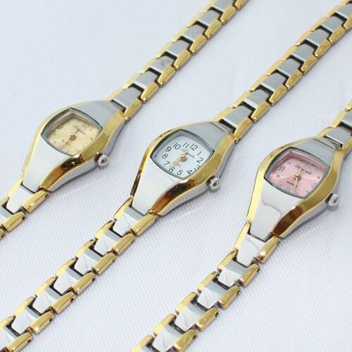 10pcs Girl Gold Watch Bracelet Luxury Dress Quartz Fashion Ladies Wristwatch