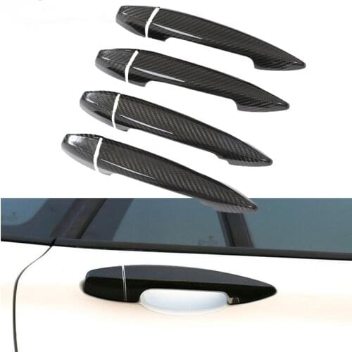 100% real carbon fiber Auto outer door handle cover for BMW X1 F48 2016 2017 X5 F15 2014 - 2017 X6 F16 2015 - 2017 car styling