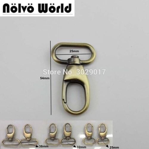 30pcs 25mm snap hook swivel hooks thick clasp for Genuine leather purse bags handbags adjusted parts accessories