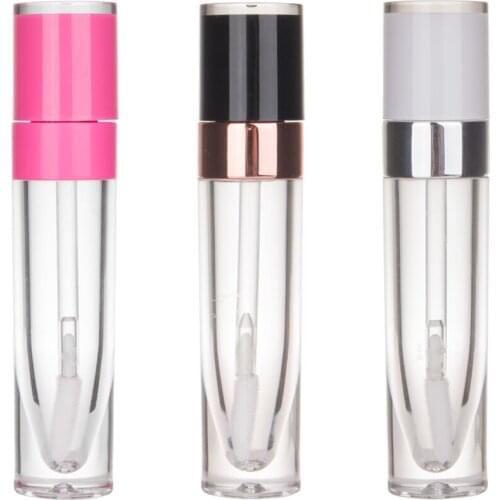5pcs 6.4ml Plastic Lip Gloss Tubes Empty Plastic Lip Balm Bottle With Clear Small Lipstick Samples Vials Cosmetics Container