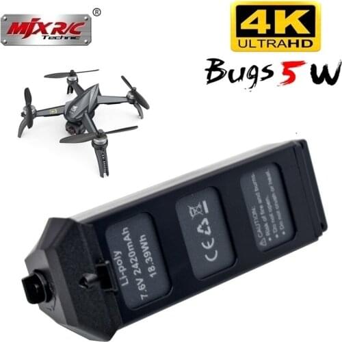 7.6V 2420mAH LiPo Battery For MJX R/C Bugs 5W B5W 4K RC Quadcopter Spare Parts 7.6 v 18.39Wh For X5 Pro B5W-4K Drones Battery