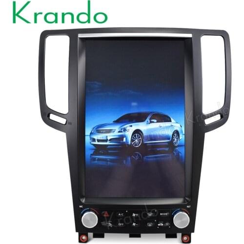 Krando Android 8.1 4G 64G 12.1" Tesla Vertical car radio multimedia player for Infiniti G25 G35 G37 gps multimedia Audio Wifi