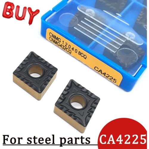 10pcs CNMG120408 CQ CA4225 100% Original Carbide Inserts High Quality External Turning Tool CNMG CNC Blades Machining For Steel