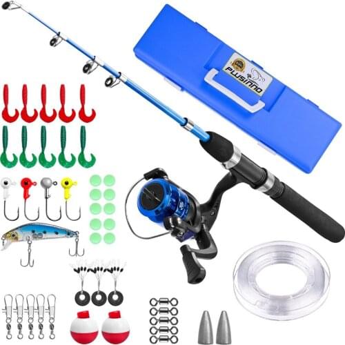Kids Fishing Pole,Light and Portable Telescopic Fishing Rod and Reel Combos for Youth Fishing by PLUSINNO