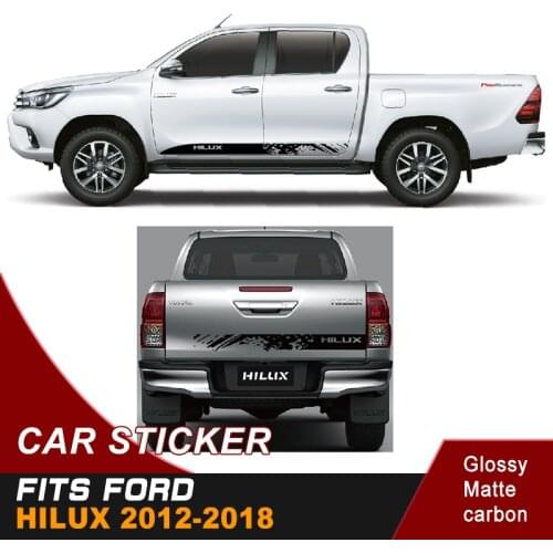 Mud car stickers 4x4 off road stripe dirty shards graphic Viny car decals accessories fit for toyota hilux 2012-2018 revo rocco