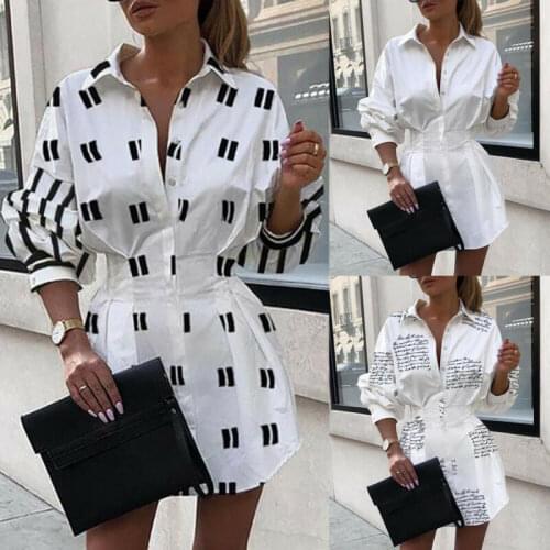 GuliriFei Fashionable Shirt Dresses