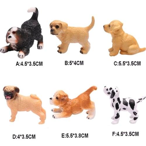 Simulation Mini Hound Dog Miniature Figurine Lovely Animal Model Modern Home Decor Fairy Garden Decoration Accessories