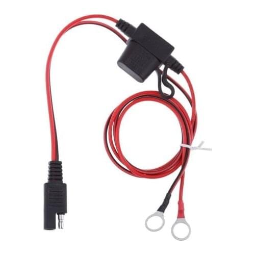 12V Charger Cable for Motorcycle Battery Terminal To SAE Quick Disconnect Cable Motorcycle Battery Output Connector