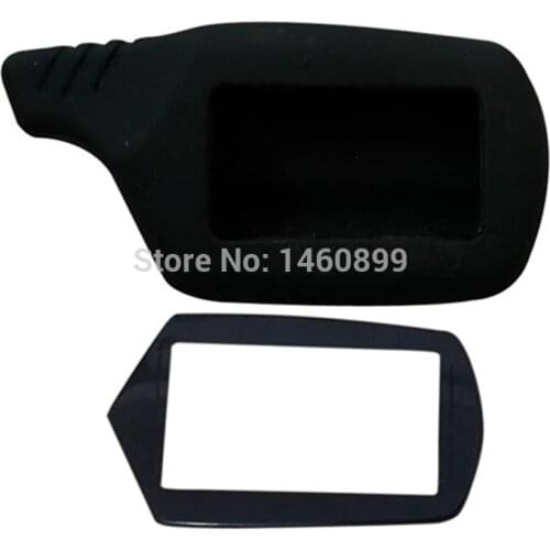 Keychain Glass Cover + Silicone Case for 2-way Car Alarm System Starline A91 A61 B9 B6 Lcd Remote Control