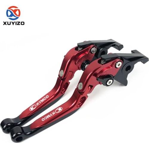LOGO KYMCO Adjustable Motorcycle Brake Clutch Levers For KYMCO DownTown DT 125 200 300 350 XCITING 250 300 350 400 S 500 K-XCT