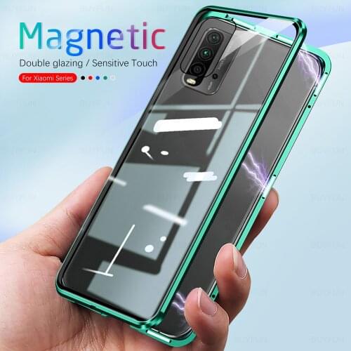 360° Magnetic Flip Case For Xiaomi Redmi 9T Case Xiomi Redme Redmy 9 T T9 Redmi9T Double Side Glass Protective Phone Cover Coque
