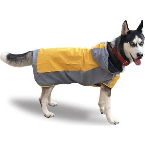 Cold-proof Double-layer Waterproof Dog Raincoat with Hood Pet Dog Puppy Rain Coat Cloak Costumes Clothes for Dogs Pet Supplies