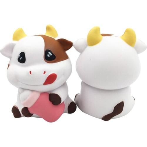 Kawaii Charms Milk Cow Soft Slow Rising Bread Cake Scented Squishy Kid Toys Gift