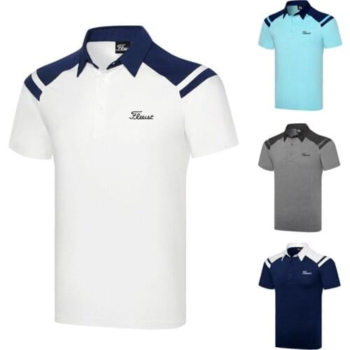 New Golf Clothes Mens Outdoor Sports Polo Shirt Breathable Sweat Wicking Quick Drying Golf Wear Shirts