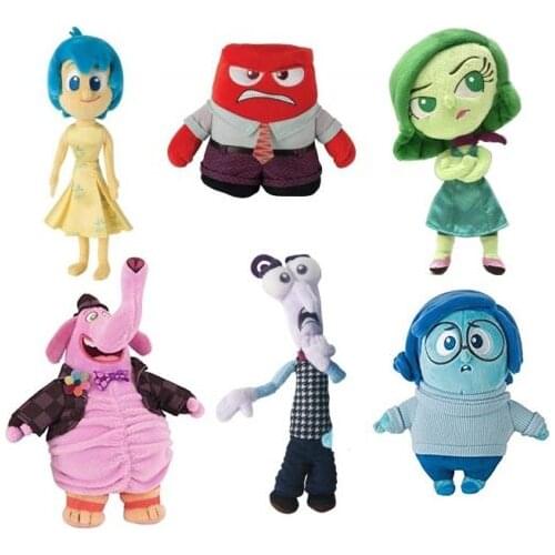 New Pixar INSIDE OUT 6"-10" Plush Soft Toy Joy Fear Disgust Anger Sadness